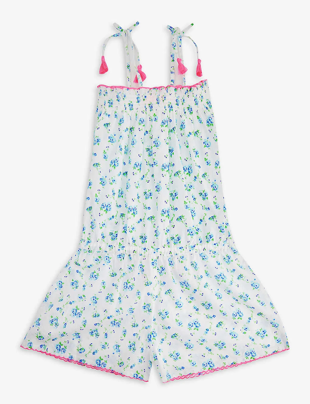 Floral-print Cotton Playsuit 3-14 Years 3 Floral-print Cotton Playsuit 3-14 Years - Image 3