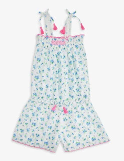 Floral-print Cotton Playsuit 3-14 Years