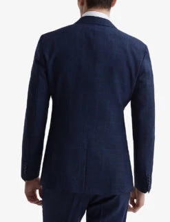Reiss Royce Prince Of Wales-check Wool Blazer -Selfridges Store R04116681 NAVY ALT03