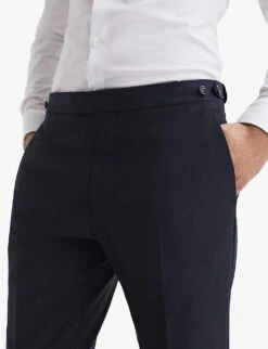 Reiss Hope Straight-leg Mid-rise Stretch Wool-blend Trousers 9 Reiss Hope Straight-leg Mid-rise Stretch Wool-blend Trousers -Selfridges Store R04116696 NAVY ALT04