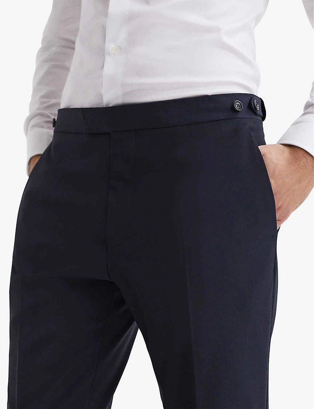 Reiss Hope Straight-leg Mid-rise Stretch Wool-blend Trousers 5 Reiss Hope Straight-leg Mid-rise Stretch Wool-blend Trousers - Image 5