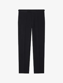Reiss Hope Straight-leg Mid-rise Stretch Wool-blend Trousers