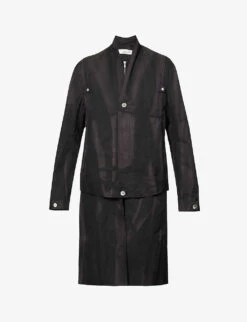 Layered Zipped Regular-fit Cotton-blend Jacket