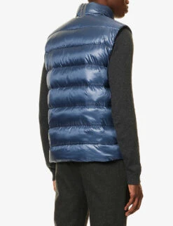 Canada Goose Crofton Quilted Funnel-neck Recycled-nylon Gilet 8 Canada Goose Crofton Quilted Funnel-neck Recycled-nylon Gilet -Selfridges Store R04117742 OZONEBLUE ALT03