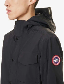 Canada Goose Nanaimo Funnel-neck Shell Hooded Jacket -Selfridges Store R04117745 BLACK ALT04