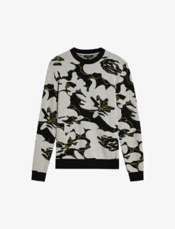 Ted Baker Ozier Floral-print Wool Jumper