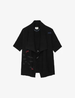 Zadig & Voltaire West Embroidered-text Cashmere Jacket