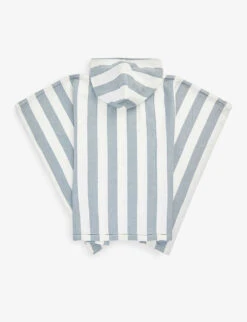 Liewood Roomie Stripe-print Organic-cotton Poncho 1-10 Years -Selfridges Store R04122061 STRIPESEABLUECREME ALT02