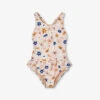 Liewood Amara Stripe-print Frill-waist Recycled-polyester Swimsuit 18 Months - 8 Years
