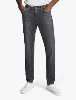Reiss Harry Slim-fit Low-rise Denim Jeans -Selfridges Store R04122258 WASHEDGREY ALT02