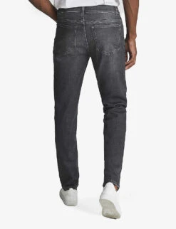 Reiss Harry Slim-fit Low-rise Denim Jeans -Selfridges Store R04122258 WASHEDGREY ALT03