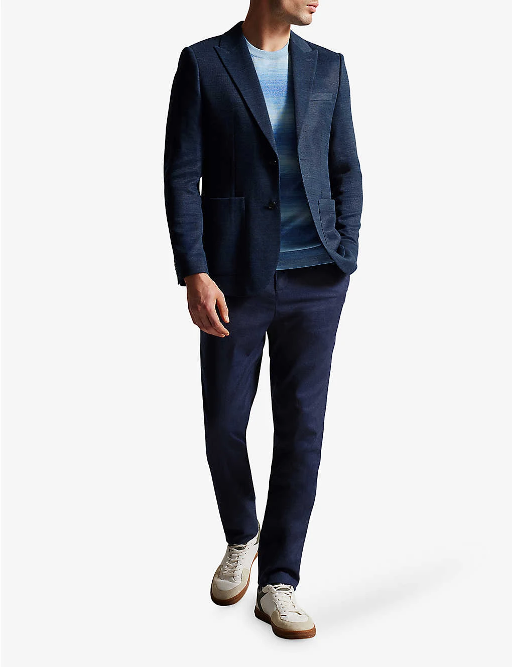 Ted Baker Single-breasted Slim-fit Cotton-jersey Blazer 2 Ted Baker Single-breasted Slim-fit Cotton-jersey Blazer - Image 2