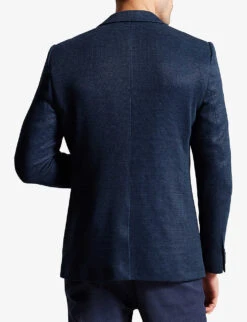 Ted Baker Single-breasted Slim-fit Cotton-jersey Blazer 7 Ted Baker Single-breasted Slim-fit Cotton-jersey Blazer -Selfridges Store R04122386 NAVY ALT03