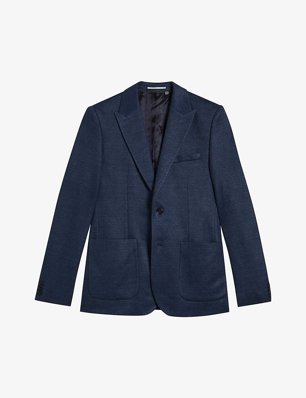 Ted Baker Single-breasted Slim-fit Cotton-jersey Blazer 1 Ted Baker Single-breasted Slim-fit Cotton-jersey Blazer