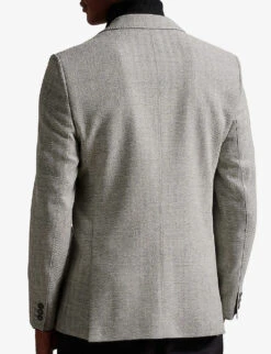 Ted Baker Luccaj Slim-fit Wool Jacket -Selfridges Store R04122389 GREY ALT03