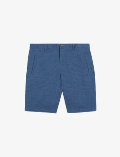 Ted Baker Abstract-print Mid-rise Cotton Shorts