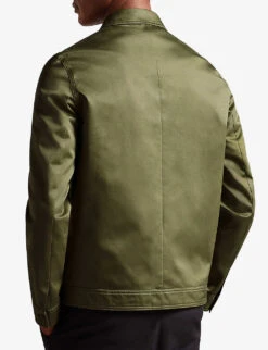 Ted Baker Lucianj Slim-fit Cotton Jacket -Selfridges Store R04122399 DKGREEN ALT03