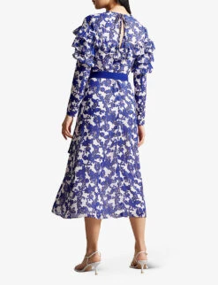 Ted Baker Marquis Paisley-print Recycled-polyester Midi Dress -Selfridges Store R04122563 WHITE ALT02