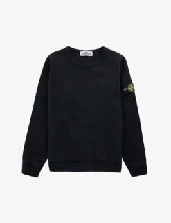 Stone Island Logo-embroidered Cotton-jersey Sweatshirt 4-8 Years