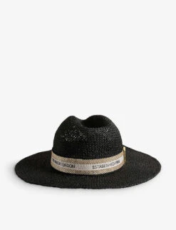 Ted Baker Clairie Stripe-band Straw Fedora
