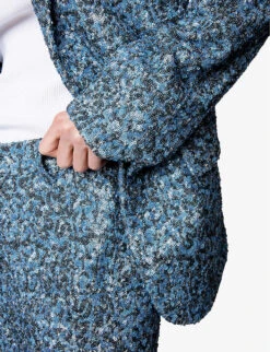 Zadig & Voltaire Vanille Tailored Oversized Sequin Blazer -Selfridges Store R04125250 DENIM ALT04