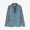 Zadig & Voltaire Vanille Tailored Oversized Sequin Blazer