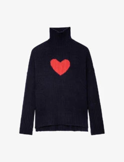 Zadig & Voltaire Alma Heart-motif Knitted-wool Jumper