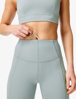 Sweaty Betty Super Soft Flow 7/8 Stretch-woven Yoga Leggings -Selfridges Store R04127247 VAPOURBLUE ALT04