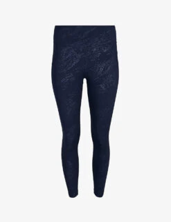 Sweaty Betty All Day 7/8 Croc-embossed Stretch-woven Leggings