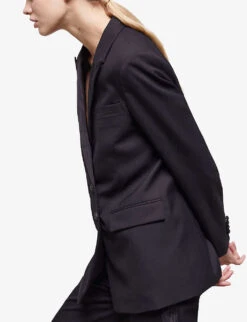 THE KOOPLES Slim-fit Single-breasted Wool Suit Jacket -Selfridges Store R04127975 BLA01 ALT02