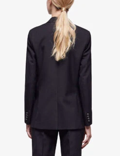 THE KOOPLES Slim-fit Single-breasted Wool Suit Jacket -Selfridges Store R04127975 BLA01 ALT03