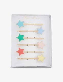 Meri-Meri Star-embellished Enamel Hair Slides Set Of Six