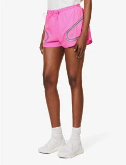 Adidas By Stella Mccartney Truepace Mid-rise Recycled-polyester Shorts -Selfridges Store R04128939 SCREAMINGPINK ALT02