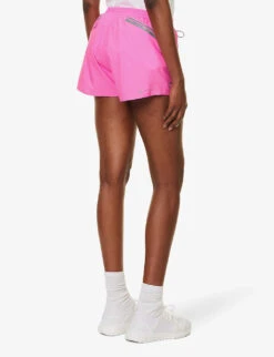 Adidas By Stella Mccartney Truepace Mid-rise Recycled-polyester Shorts -Selfridges Store R04128939 SCREAMINGPINK ALT03