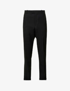 Bottega Veneta Pressed-crease Straight-leg Wool Trousers