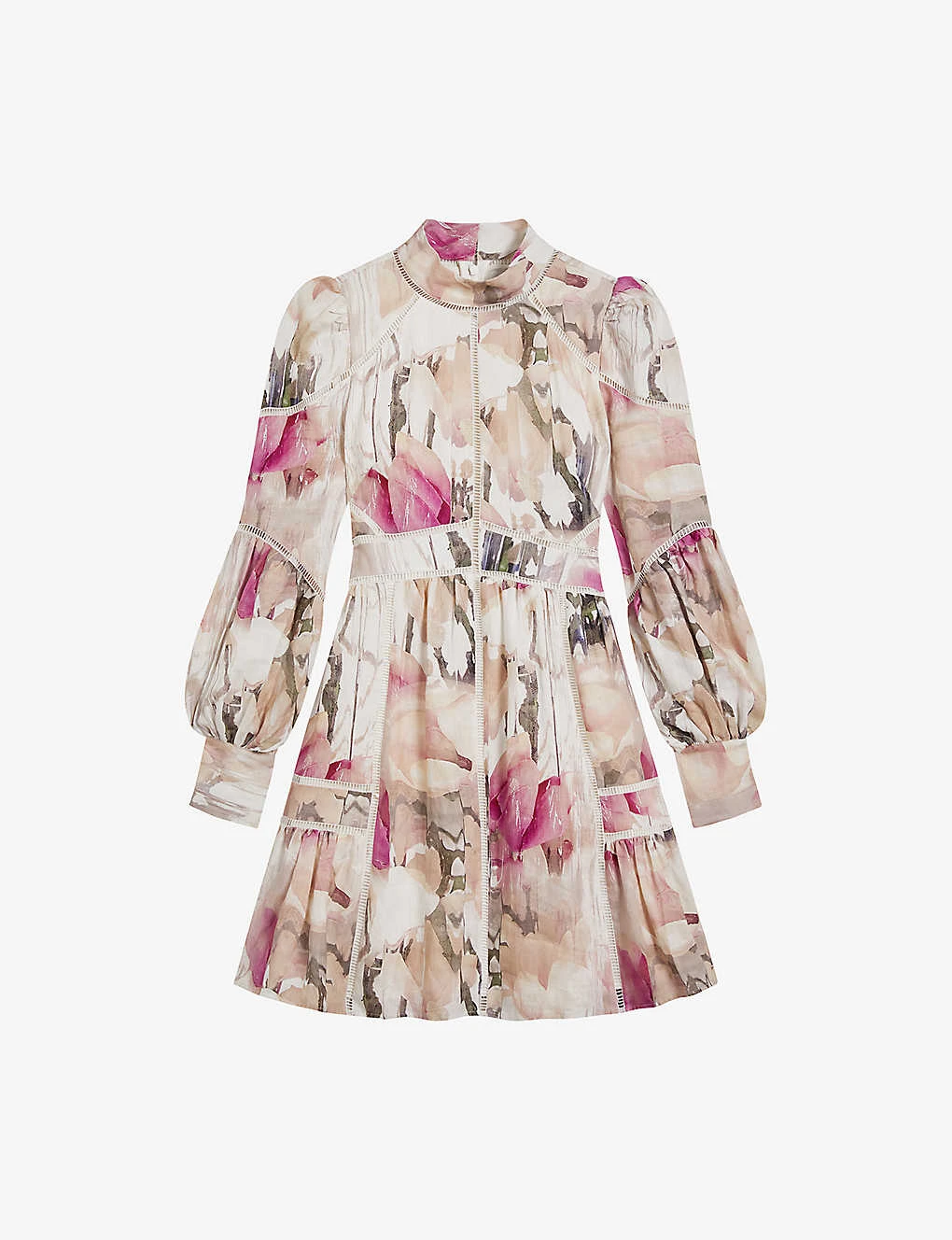 Ted Baker Fleurz Floral-patterned Linen Mini Dress 1 Ted Baker Fleurz Floral-patterned Linen Mini Dress