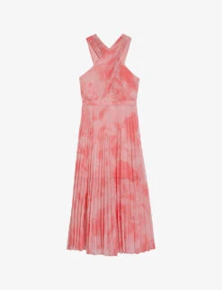 Ted Baker Mirelia Cross-front Pleated Woven Midi Dress