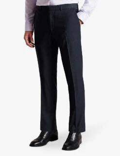 Ted Baker Forbyts Regular-fit Straight-leg Stretch Wool-blend Trousers 6 Ted Baker Forbyts Regular-fit Straight-leg Stretch Wool-blend Trousers -Selfridges Store R04129705 NAVY ALT02