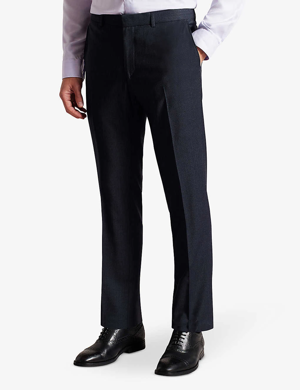 Ted Baker Forbyts Regular-fit Straight-leg Stretch Wool-blend Trousers 3 Ted Baker Forbyts Regular-fit Straight-leg Stretch Wool-blend Trousers - Image 3