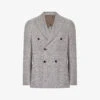 Reiss Angel Slim-fit Double-breasted Linen Blazer