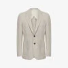 Reiss Attire Slim-fit Single-breasted Wool-blend Blazer