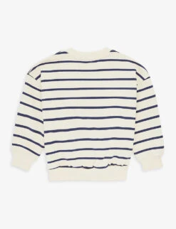 Mini Rodini Ferry-print Stripe-pattern Long-sleeve Cotton-jersey Sweatshirt 18 Months-11 Years -Selfridges Store R04131139 BLUE ALT02