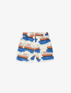 Mini Rodini Ferry-print Elasticated-waist Swim Shorts 18 Months - 11 Years -Selfridges Store R04131152 MULTI ALT02