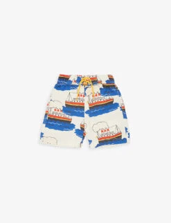 Mini Rodini Ferry-print Elasticated-waist Swim Shorts 18 Months - 11 Years