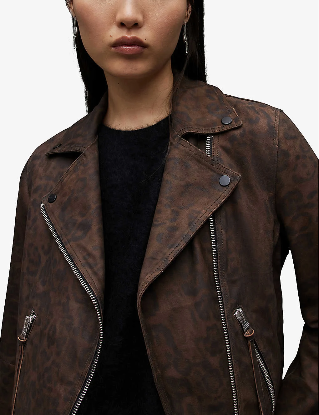 AllSaints Dalby Leopard-print Leather Biker Jacket 6 AllSaints Dalby Leopard-print Leather Biker Jacket - Image 6