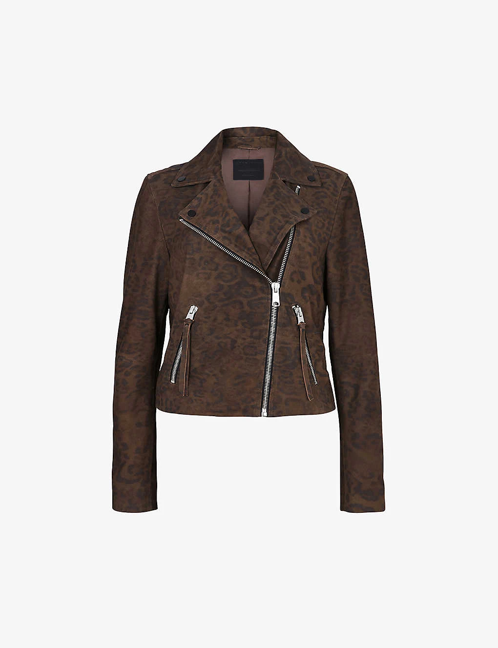 AllSaints Dalby Leopard-print Leather Biker Jacket 1 AllSaints Dalby Leopard-print Leather Biker Jacket