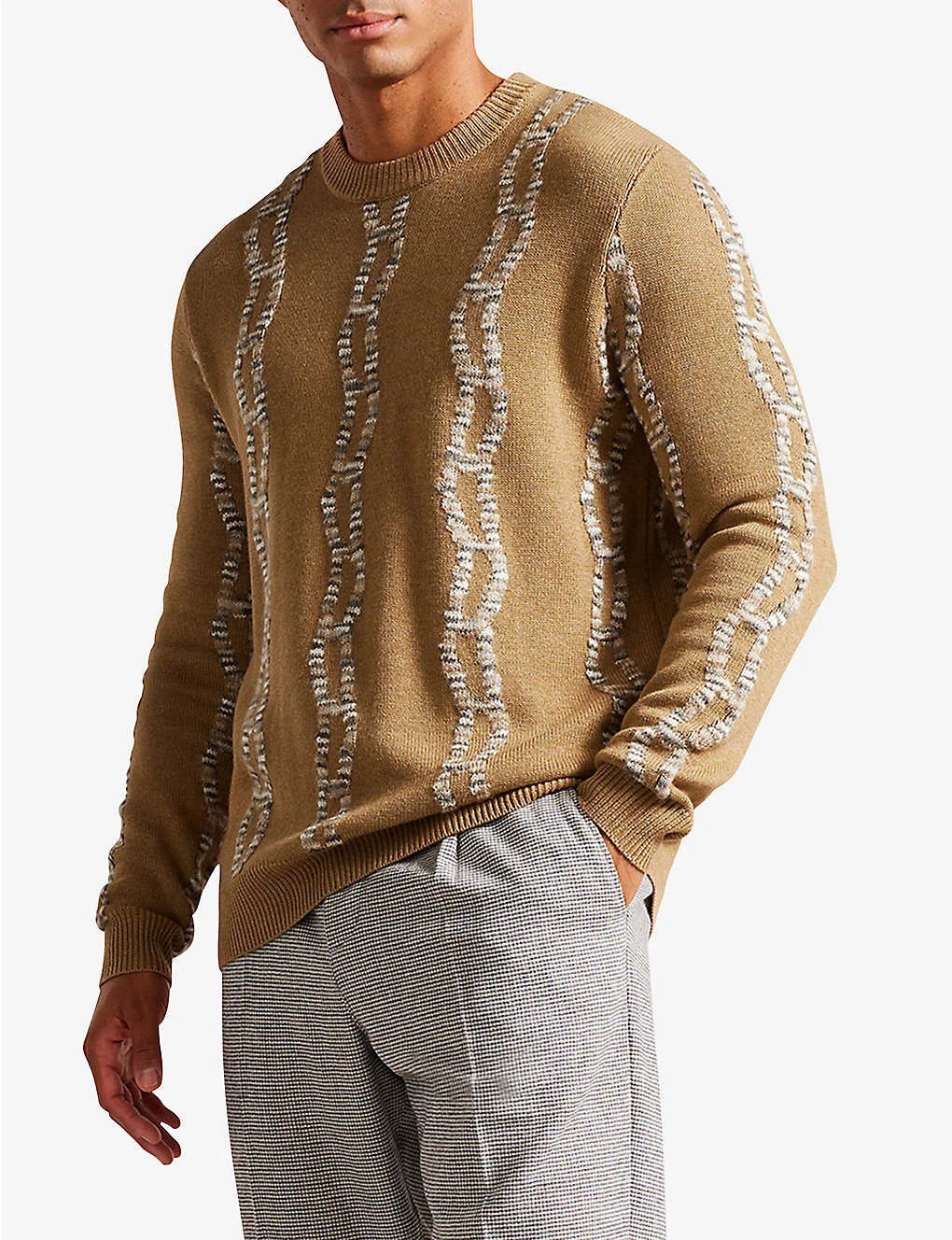 Ted Baker Nerin Cable-knit Relaxed-fit Cotton Jumper 3 Ted Baker Nerin Cable-knit Relaxed-fit Cotton Jumper - Image 3