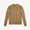 Ted Baker Nerin Cable-knit Relaxed-fit Cotton Jumper