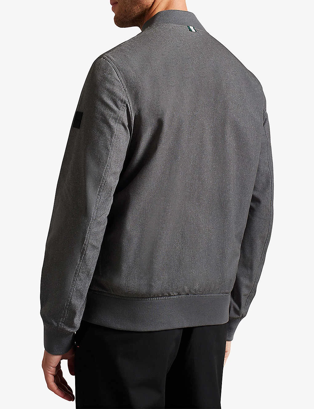 Ted Baker Elmhrst Logo-patch Woven Bomber Jacket 3 Ted Baker Elmhrst Logo-patch Woven Bomber Jacket - Image 3