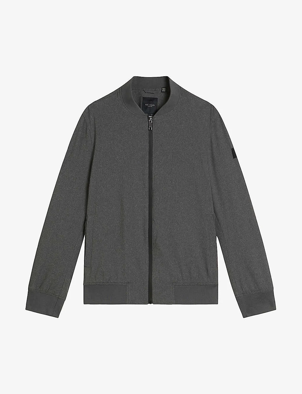 Ted Baker Elmhrst Logo-patch Woven Bomber Jacket 1 Ted Baker Elmhrst Logo-patch Woven Bomber Jacket